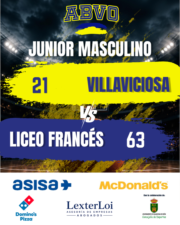 Junior Masculino ABVO 21-63 Liceo Francés